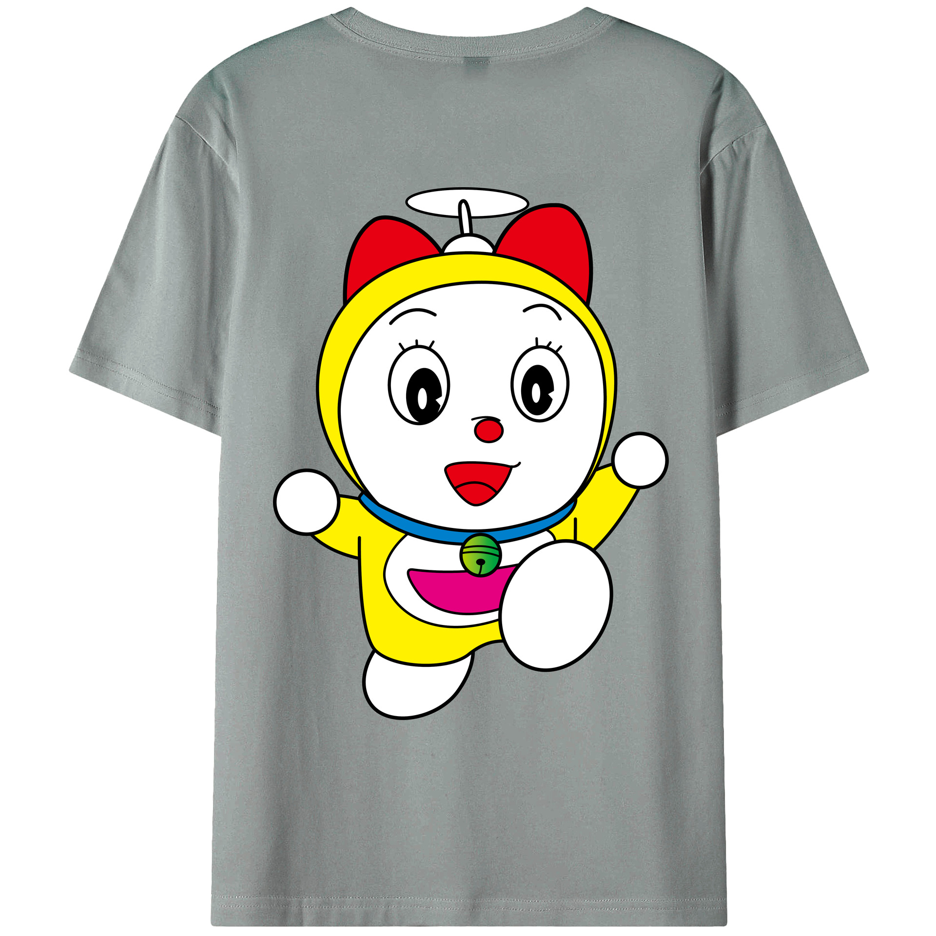 （画像用） ドラえもん ドラミ Doraemon Dorami 綿100％ メンズ半袖Tシャツ（バックプリント） 通気性